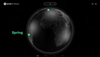 Spotify for Brands interactive globe experience